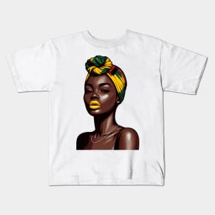 Black Woman Afrocentric Kids T-Shirt